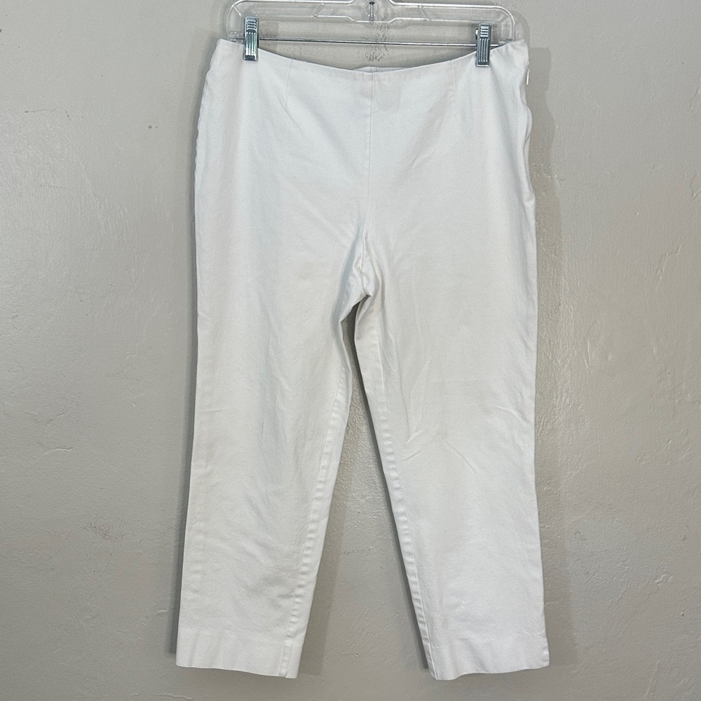 Lafayette 148 New York Women's Cream Stretch Capris